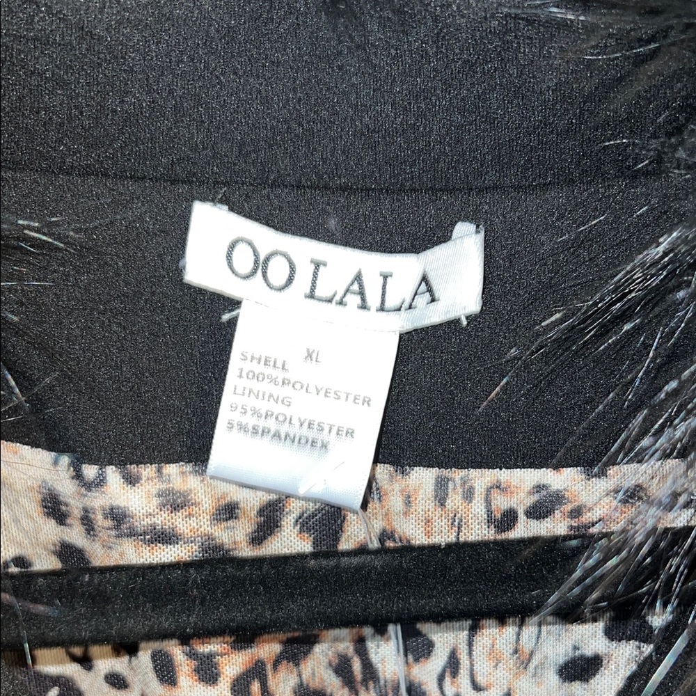 Black Sequin Jacket with Faux Fur Collar Sz XL NWT - Picture 2 of 10